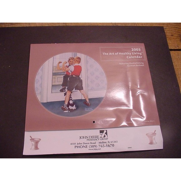 John Deere 2003 Monthy Calendar Featuring Illustrations by Norman Rockwell - Picture 1 of 4
